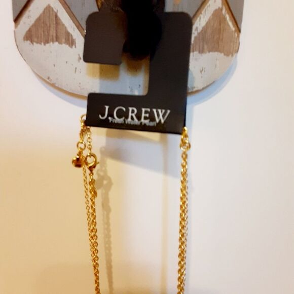 J. Crew Seaside Shells and Pearls Brass Casting Necklace 16"-20" Length NWT - Picture 9 of 10